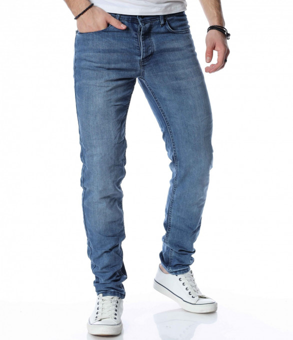 Класически дънки 13291 - Син