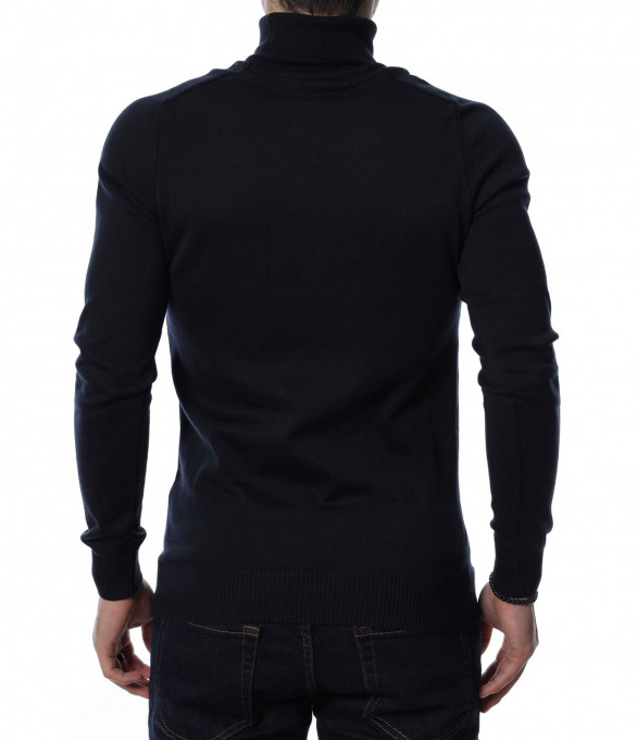 Поло с дълъг ръкав 13331 - Тъмно син