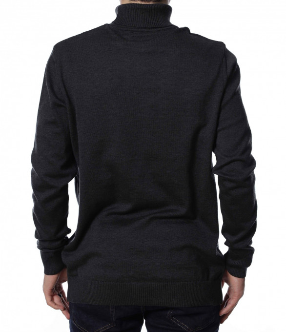 Oversize пуловер 13332 - Тъмно сив