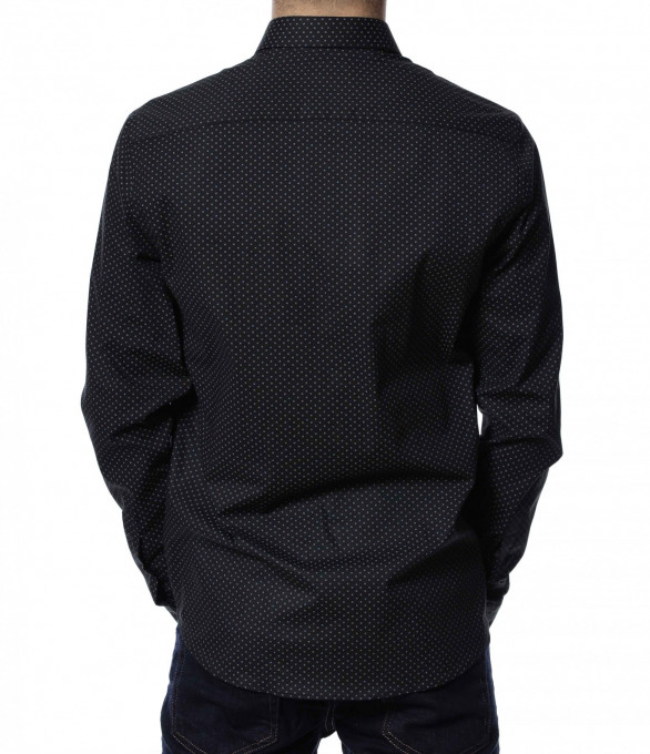 Риза с предпочитан десен 13301 - Черен