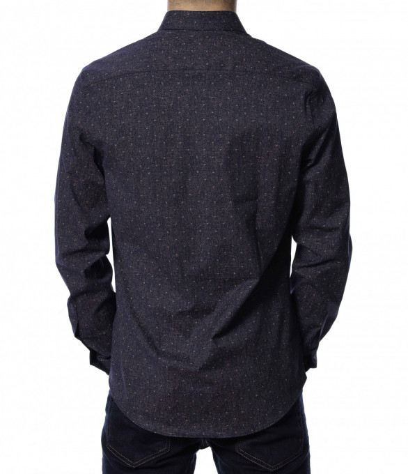 Риза със стилен дизайн 13294 - Тъмно син