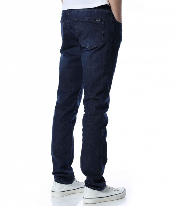 Изчистен дънков панталон 13348 - Син