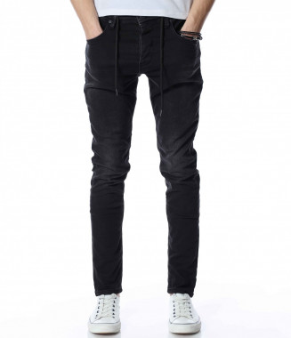 Черни дънки с връзки 13344...