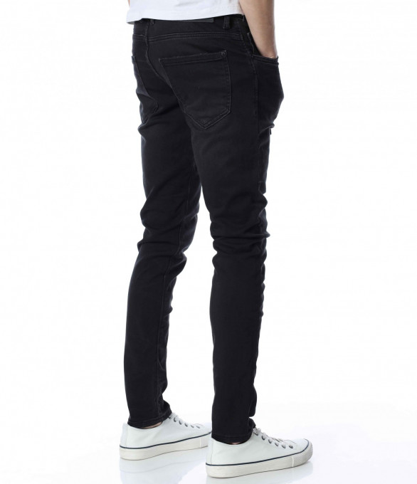 Черни дънки с връзки 13344 - Черен