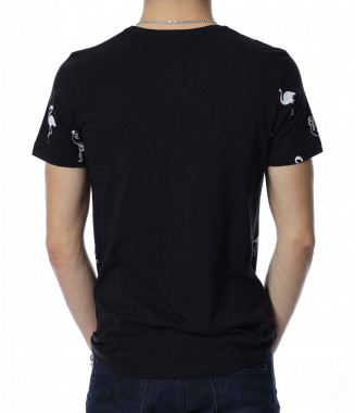 Тениска с принт фламинго... 2