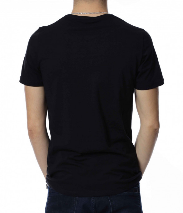 Тениска с апликация 13358 - Черен