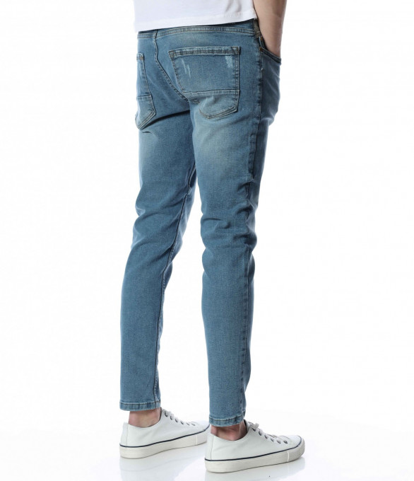 Светлосини дънки 13391 - Син