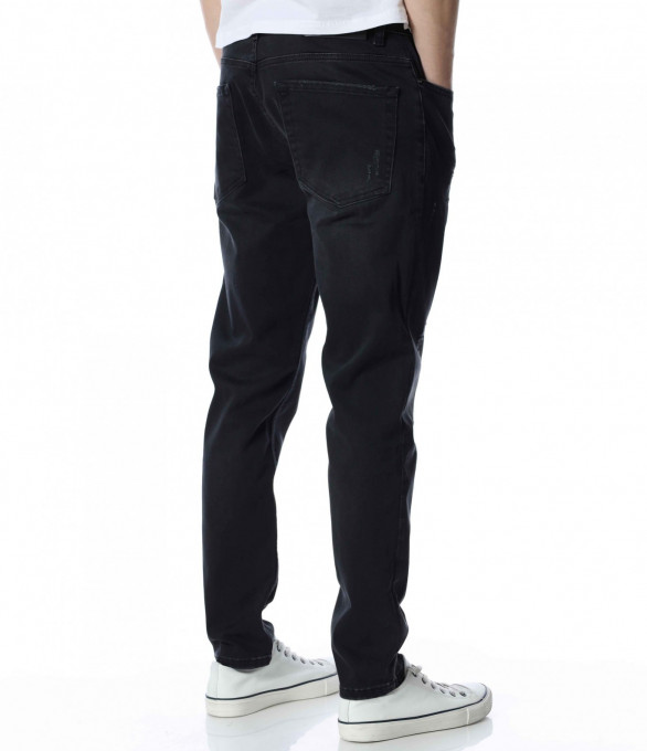 Черни дънки с кръпки 13409 - Черен