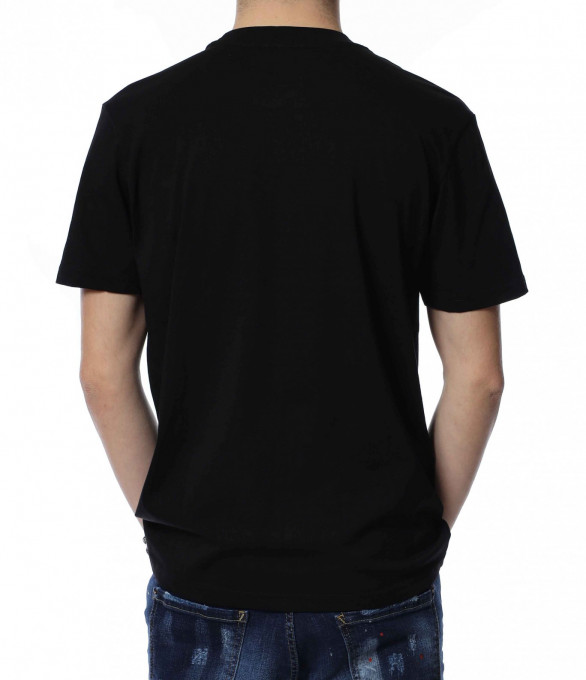 Тениска с надписи 13377 - Черен