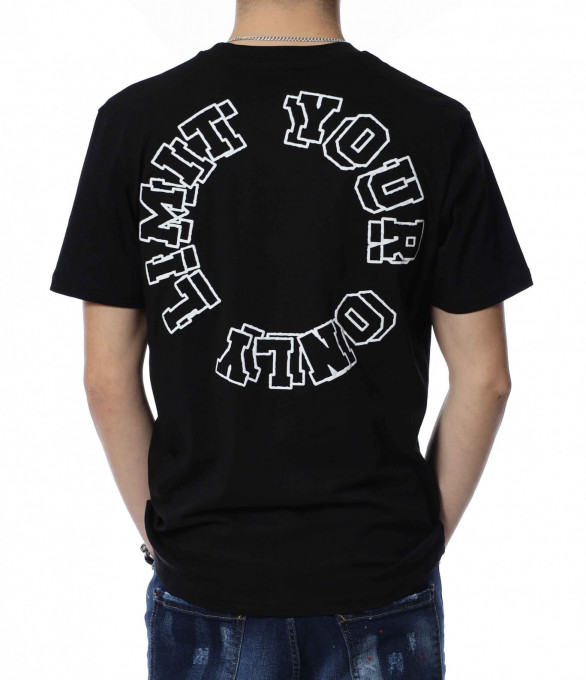 Тениска с мотивиращ надпис 13376 - Черен