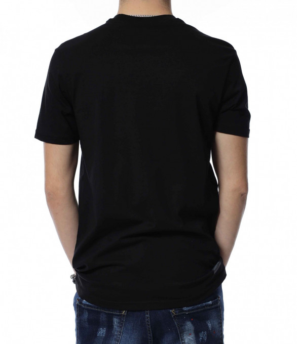 Тениска с надпис 13379 - Черен