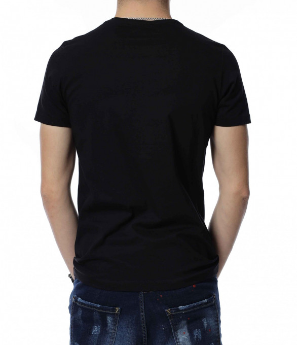 Тениска с интересен шрифт 13427 - Черен