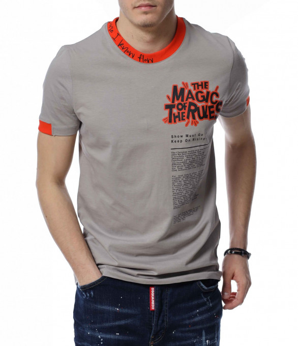 Тениска с нетипична апликация 13422 -...