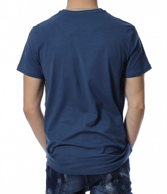 Тениска с голяма апликация 13442 - Син