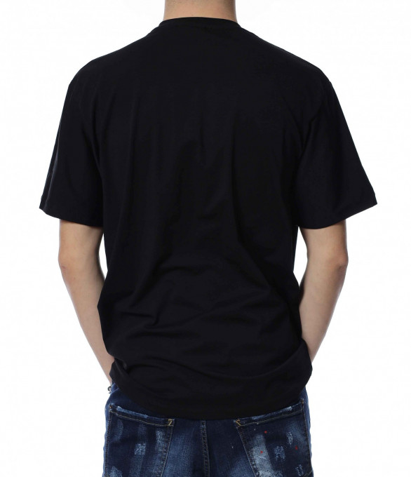 Тениска с надпис BLVCK 13394 - Черен