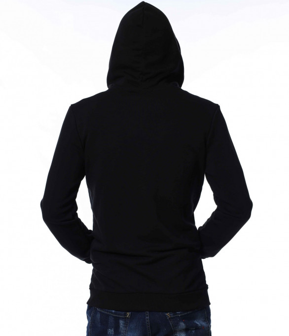 Цветен суичер 13386 - Черен