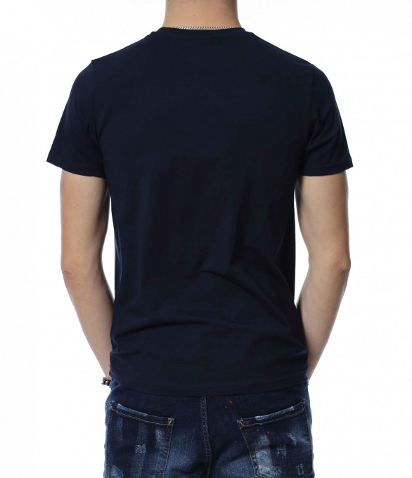 Блуза с къс ръкав 13399 - Тъмно син