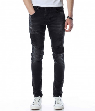 Черни дънки с дизайн 13343...