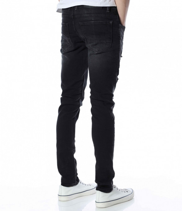 Черни дънки с дизайн 13343 - Черен