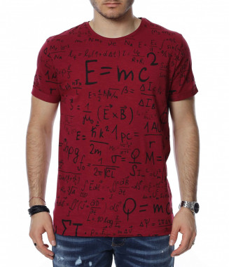 Тениска с дизайн 13467 - Бордо