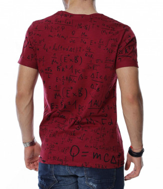 Тениска с дизайн 13467 - Бордо 2