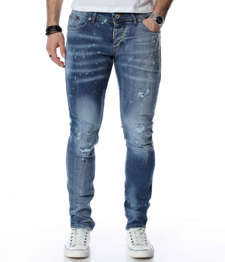 Светли дънки с пръски 13495...