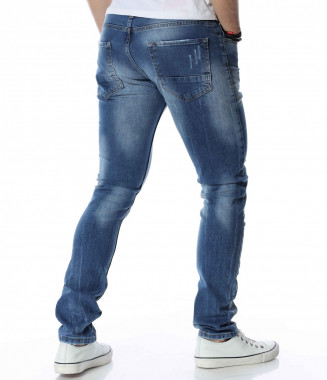 Светли дънки с пръски 13495... 2