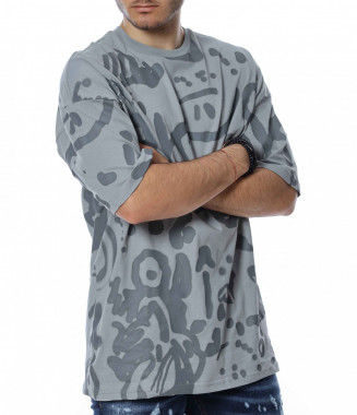 Издължена блуза с къс ръкав... 2