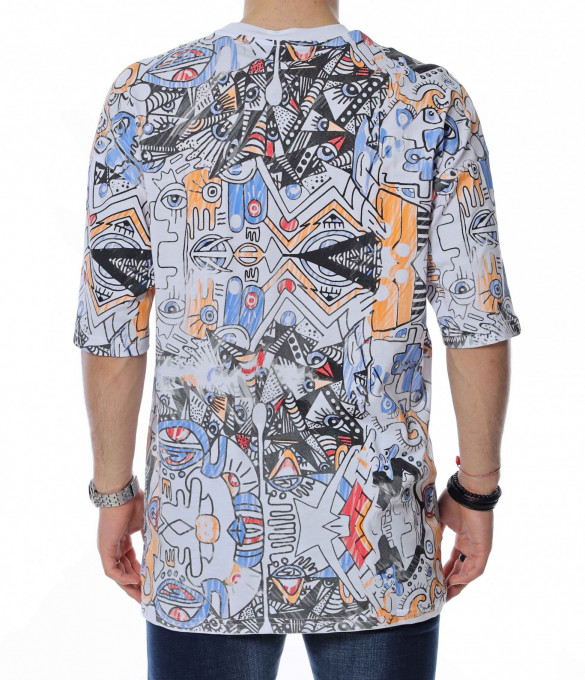 Тениска с нетипичен дизайн 13503 - Бял