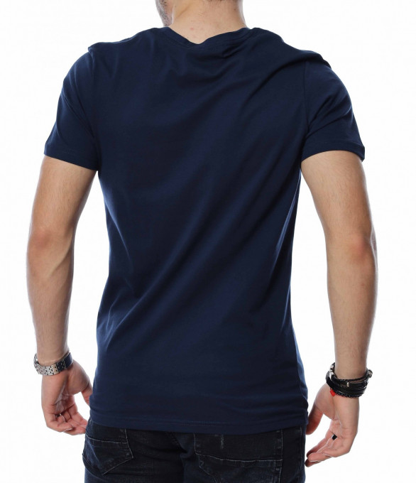 Тениска със свежа апликация 13508 - Син