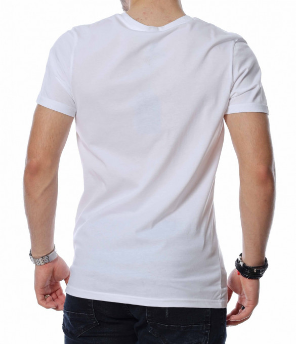 Тениска със свежа апликация 13508 - Бял