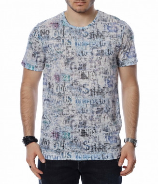 Тениска с дизайн 13518 - Син