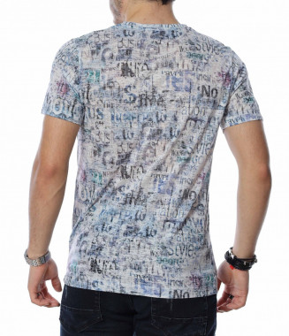 Тениска с дизайн 13518 - Син 2