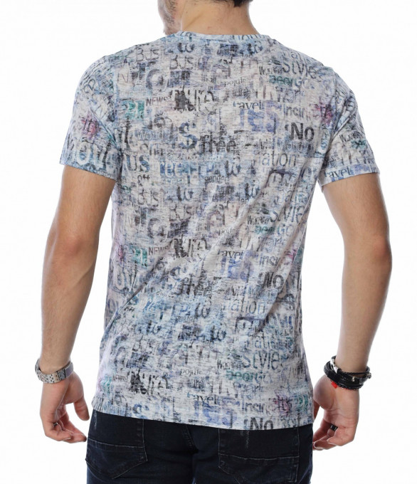 Тениска с дизайн 13518 - Син