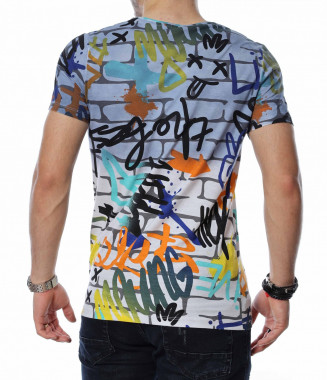 Тениска с графити 13471 - Син 2