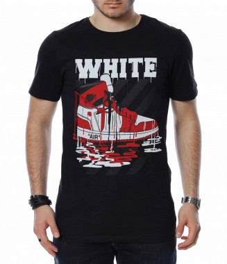 Тениска с надпис WHITE...