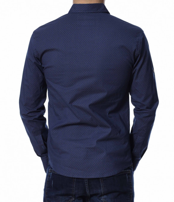 Риза с интересен дизайн 13480 - Син