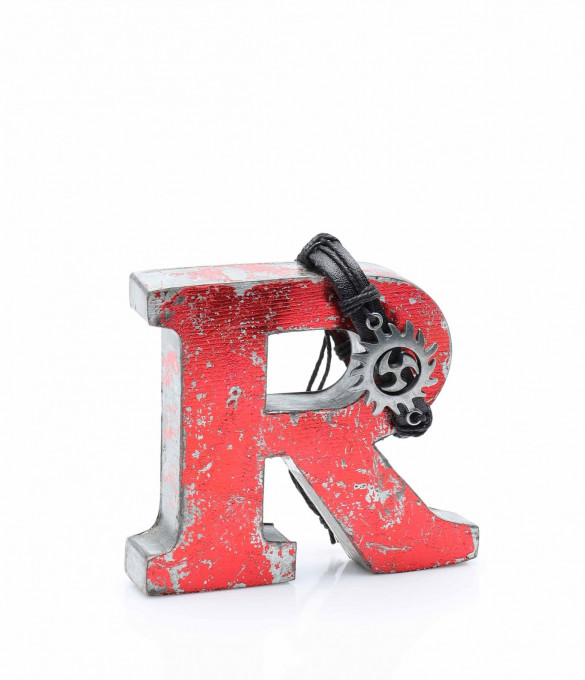 Гривна с декорация GEAR 13557 - Черен