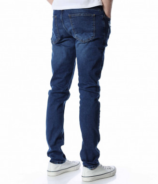 Slim fit дънки с накъсан... 2
