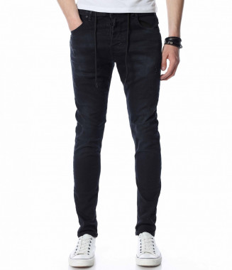 Черни дънки с връзки 13611...