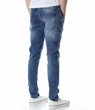 Сини дънки с намачкан ефект... 2