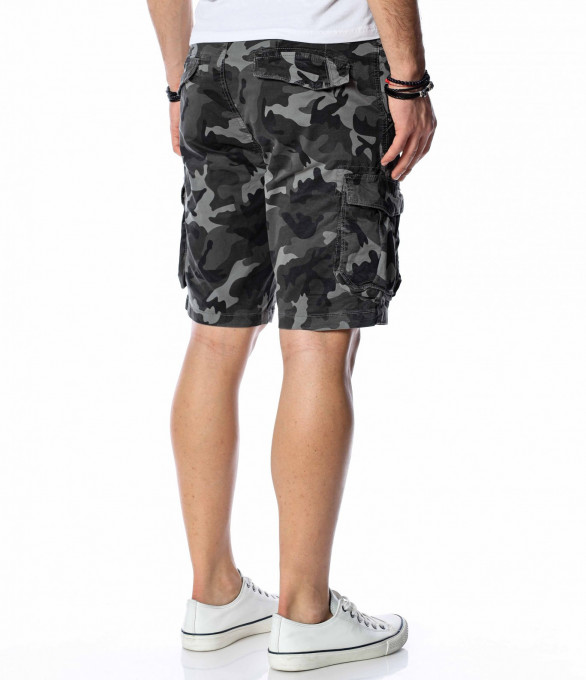 Къси камуфлажни панталони 13671 - Сив...