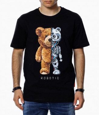 Блуза с къс ръкав и мече...