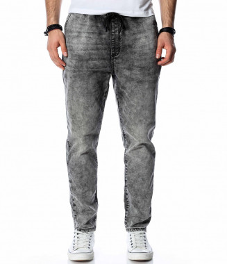 Сиви Jogger дънки 13679 - Сив