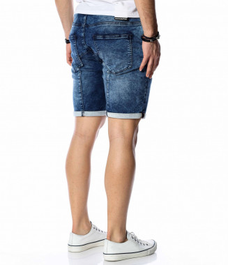 Къси Jogger дънки 13676 - Син 2