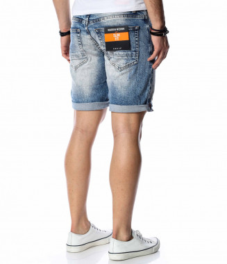 Къси дънки с изсветлен... 2