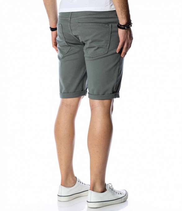 Къси дънкови панталони 13688 - Тъмно сив