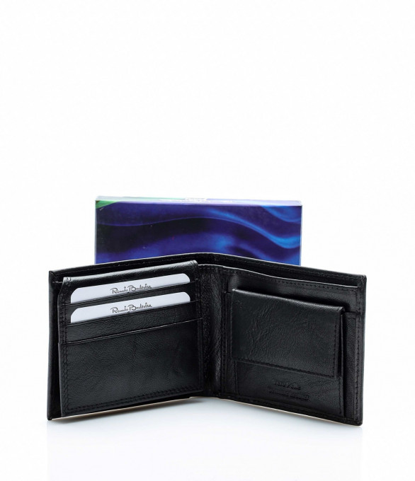 Елегантен портфейл с лого 13633 - Черен