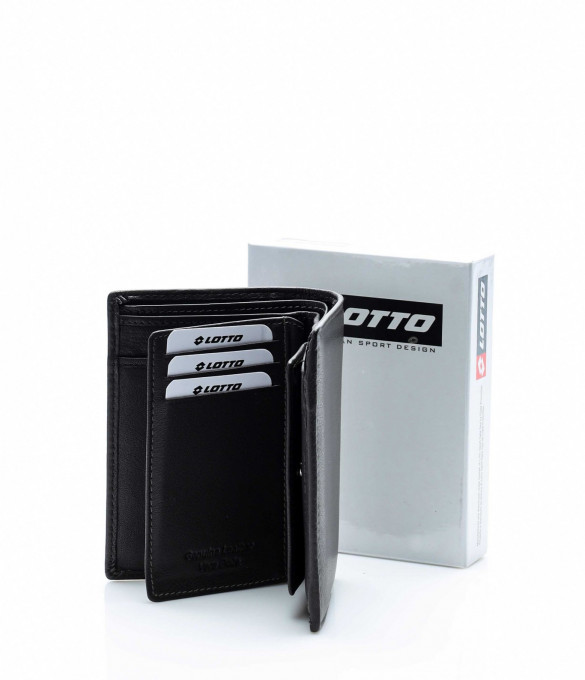 Компактен кожен портфейл 13663 - Сив