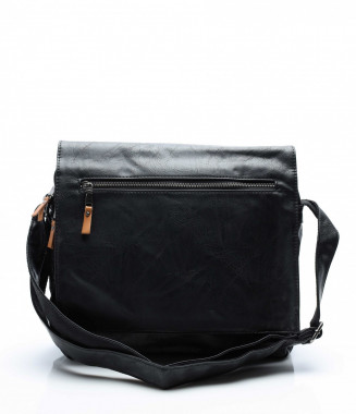 Кожена чанта с кафяви...